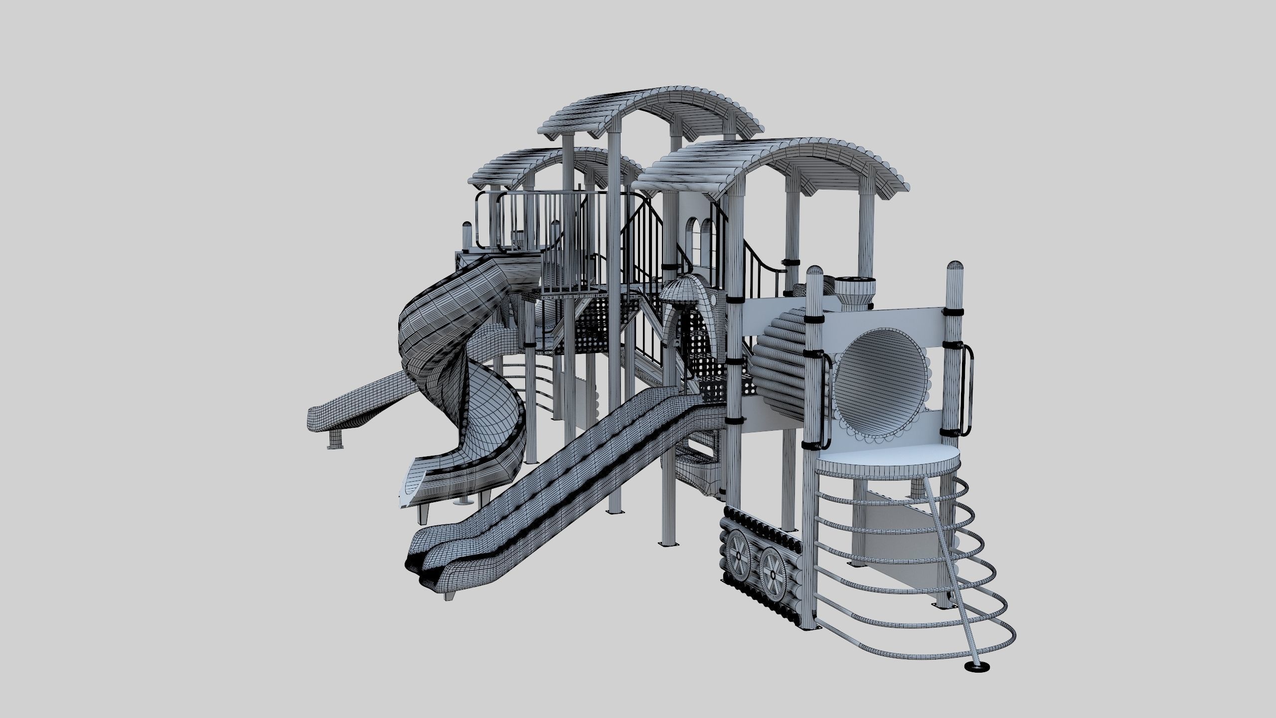 Train Style  Playground 5 Low-poly 3D model_32