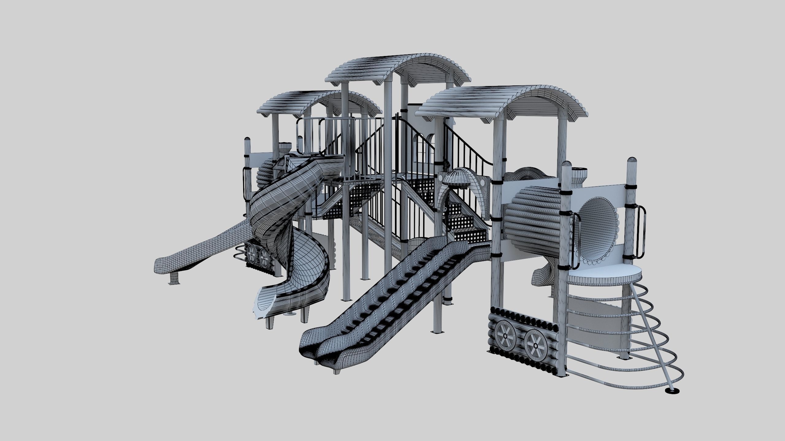 Train Style  Playground 5 Low-poly 3D model_31
