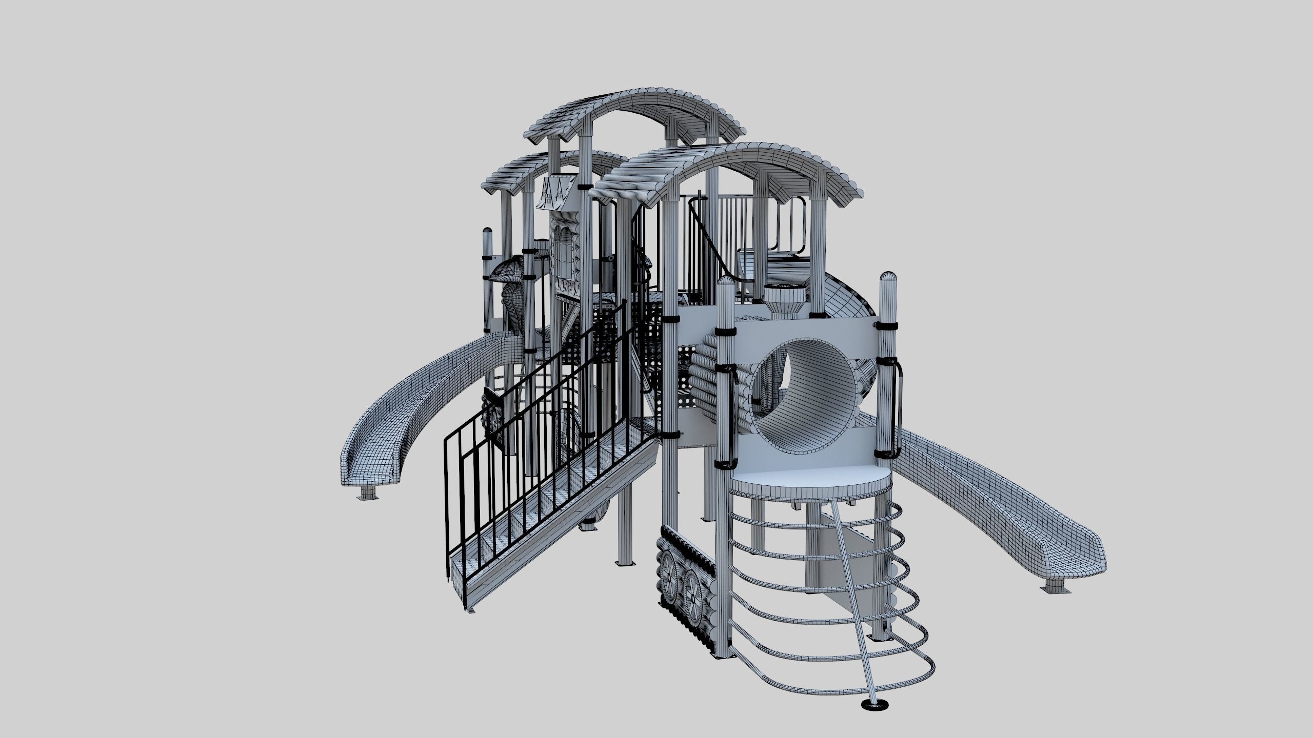 Train Style  Playground 5 Low-poly 3D model_41