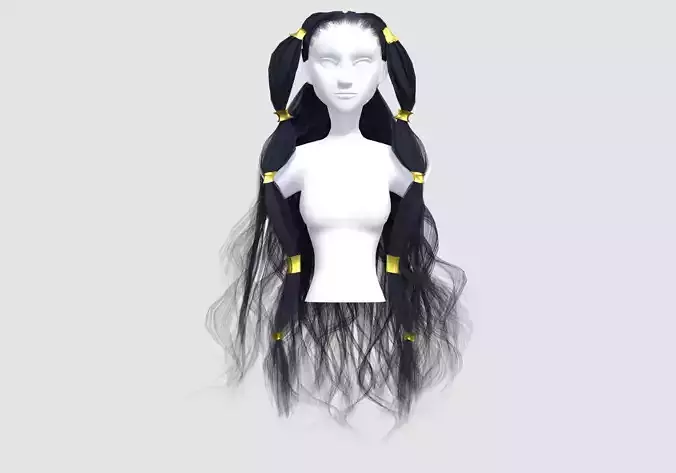 Wavy Stylized Hairstyle 