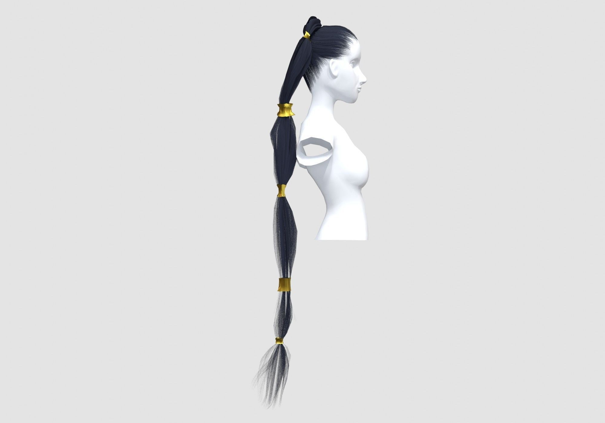 Very Long Hairstyle  3D model_2