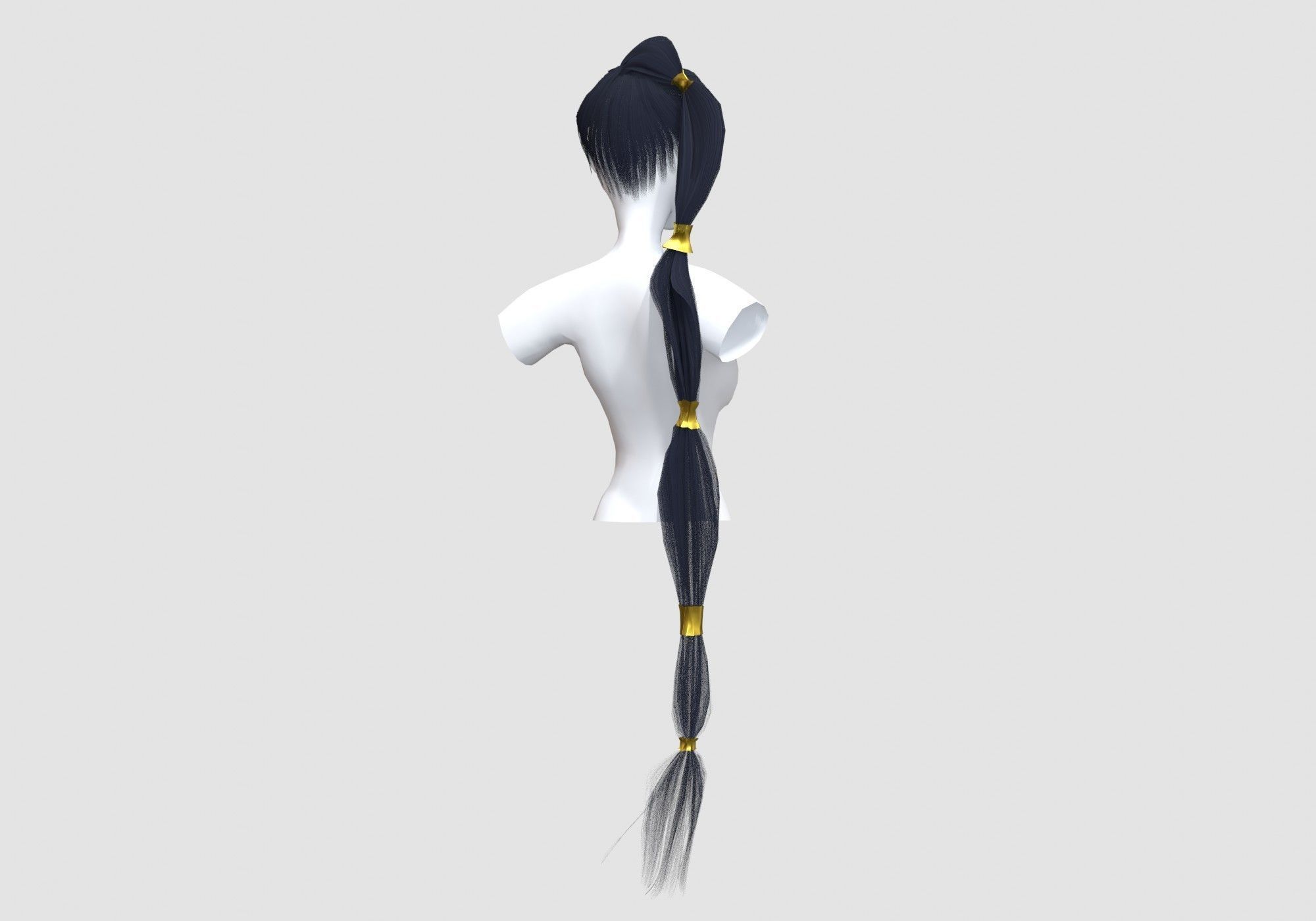 Very Long Hairstyle  3D model_3