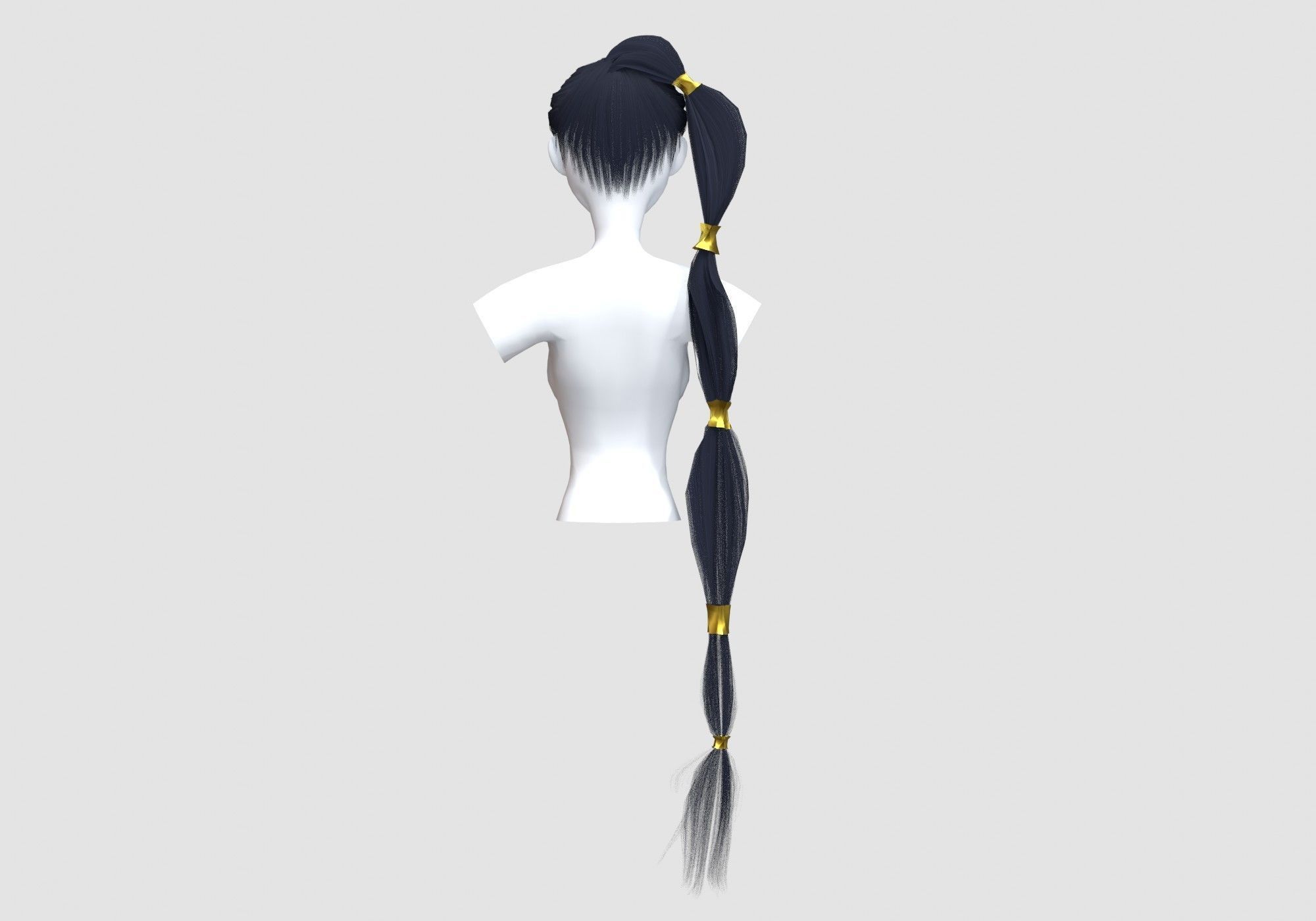 Very Long Hairstyle  3D model_4