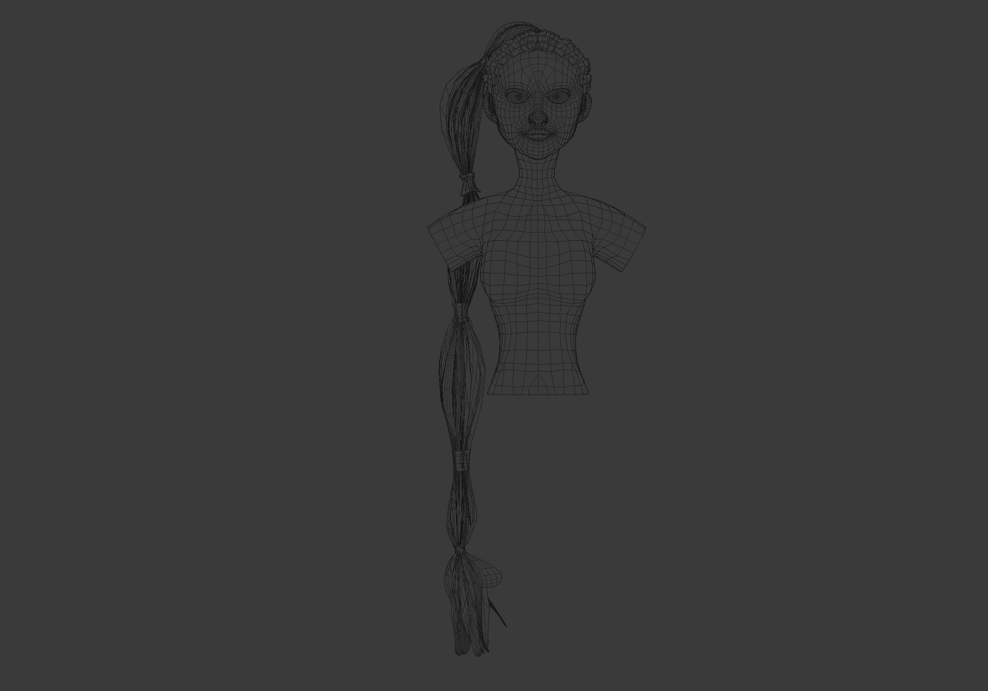 Very Long Hairstyle  3D model_5