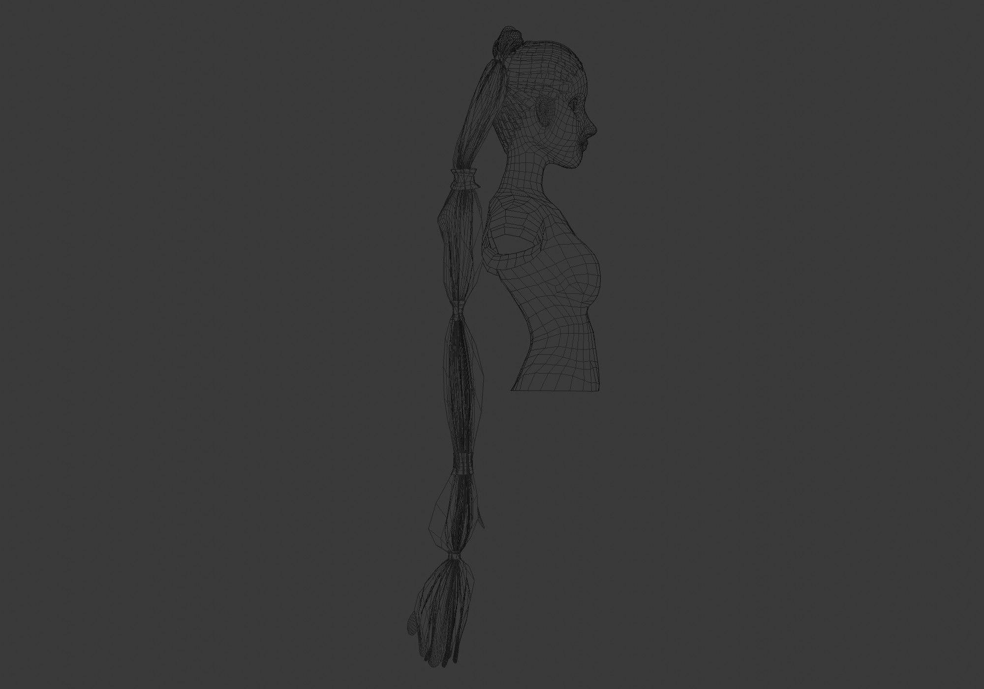 Very Long Hairstyle  3D model_7