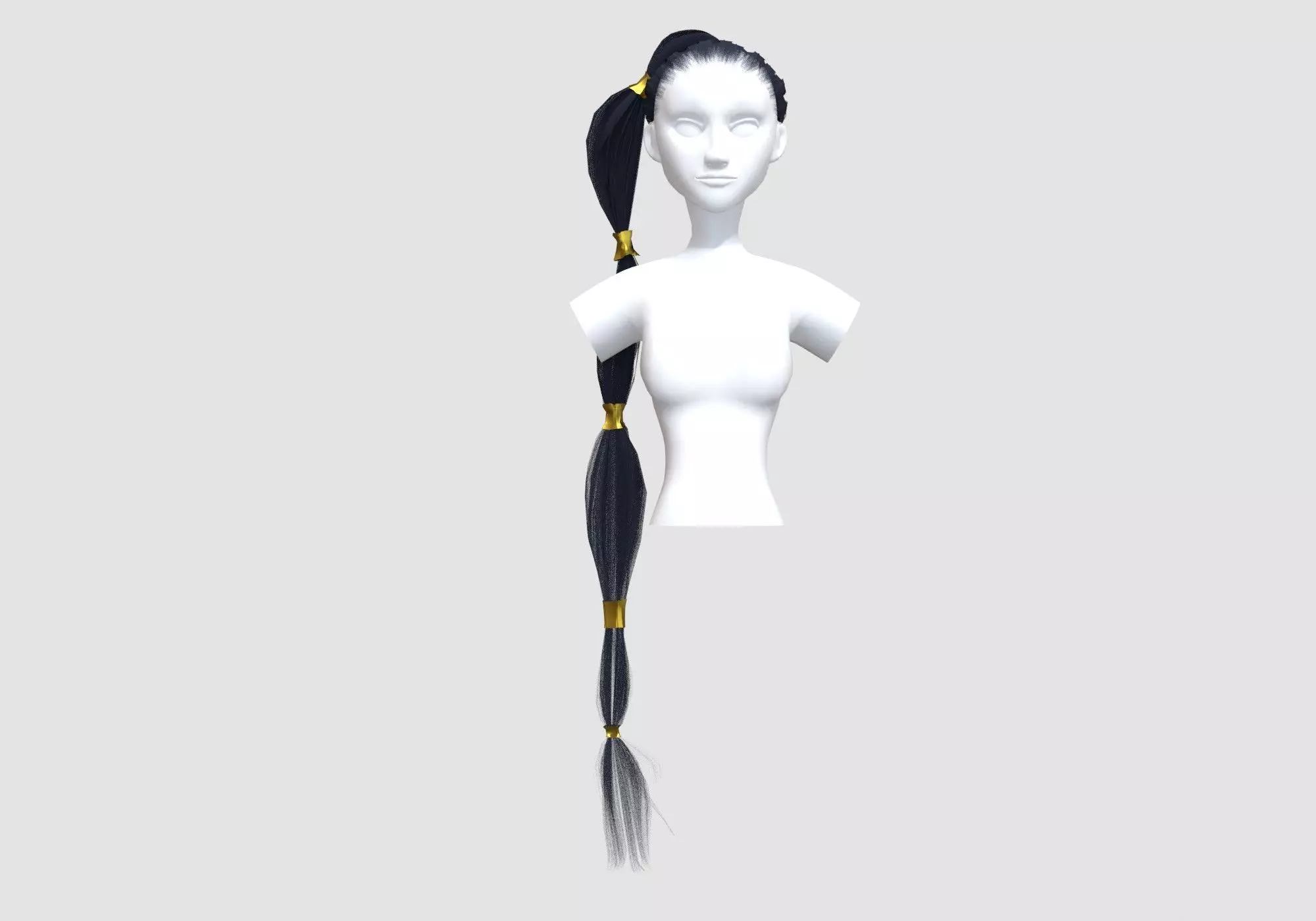 Very Long Hairstyle  3D model_0