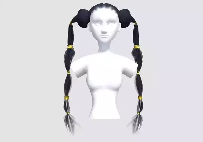 Two Ponytails Hairstyle 