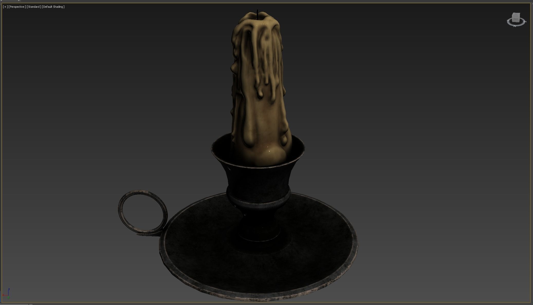 Candle Holder Low-poly 3D model_7