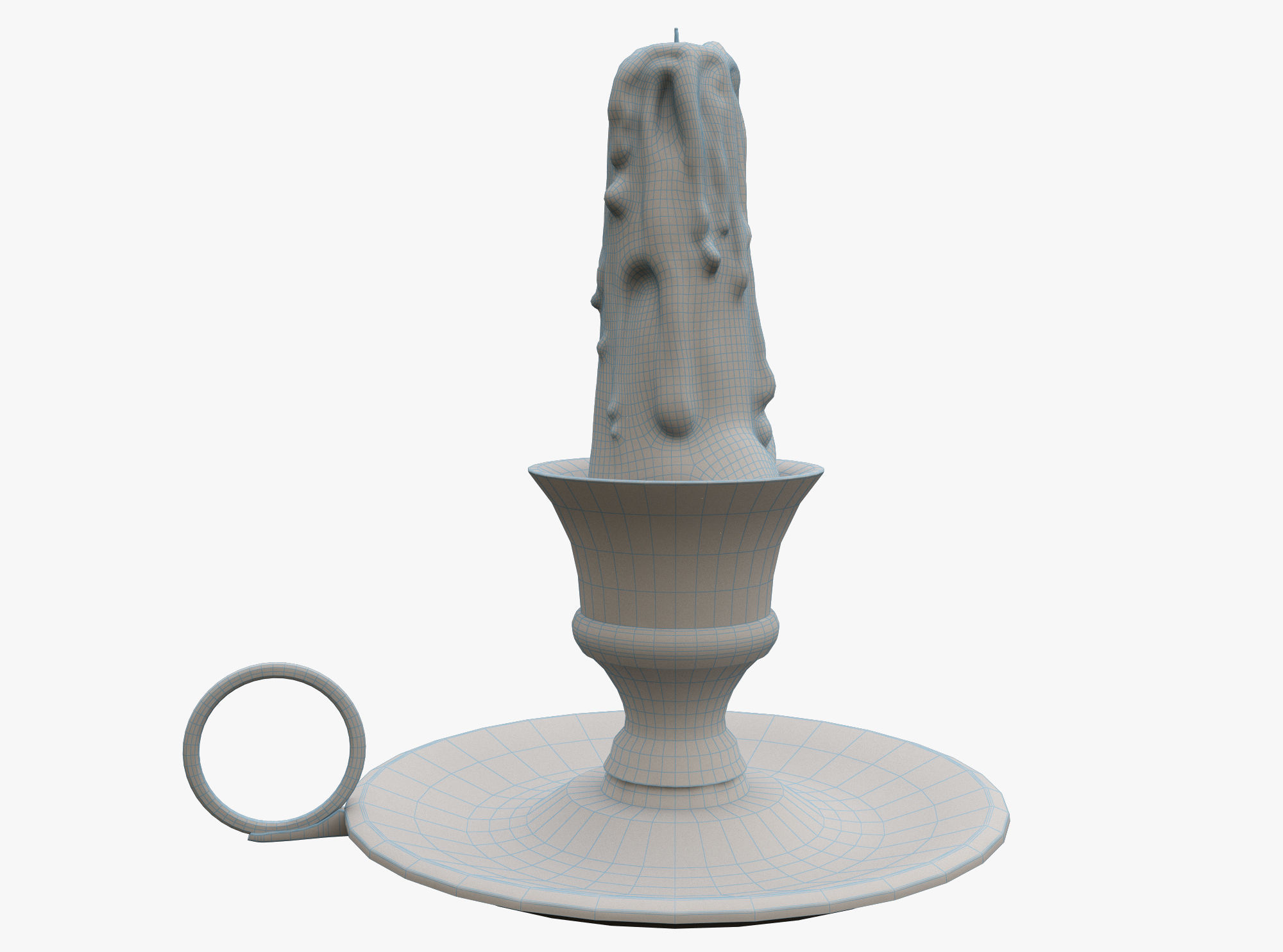 Candle Holder Low-poly 3D model_3