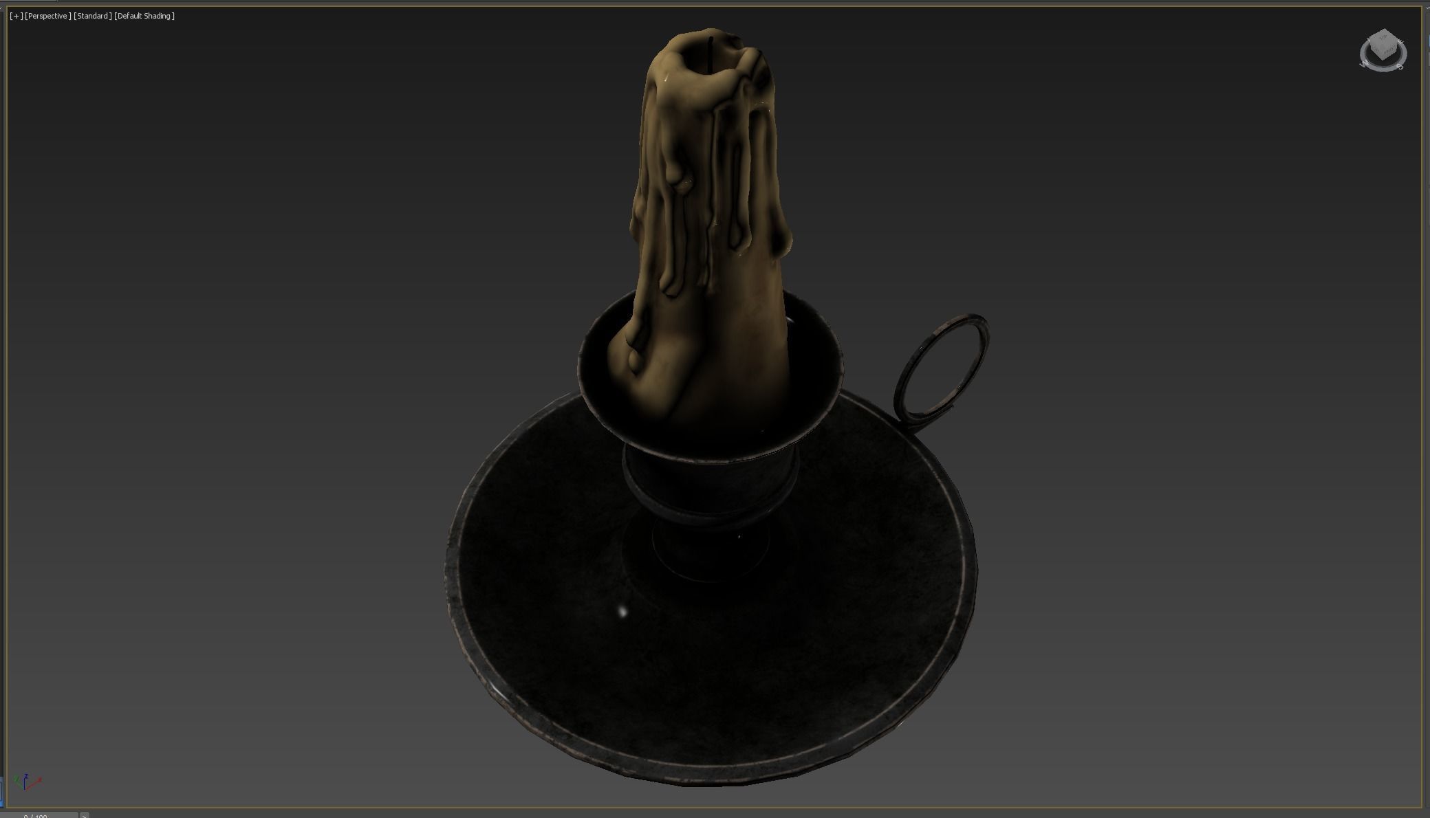 Candle Holder Low-poly 3D model_8