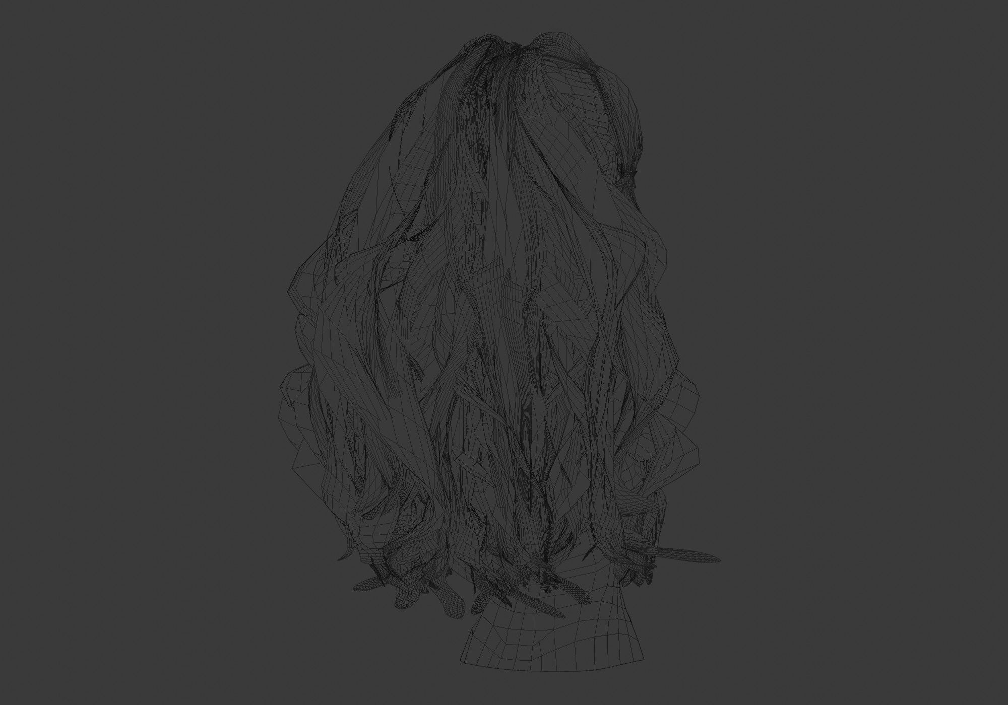 Long Wavy Hairstyle 3D model_8