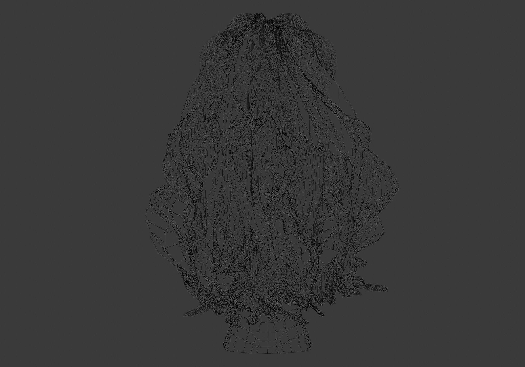 Long Wavy Hairstyle 3D model_9