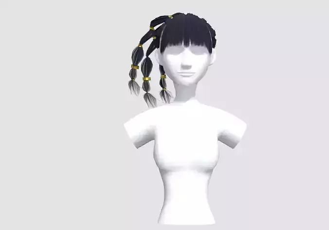 Bangs Ponytails Hairstyle 