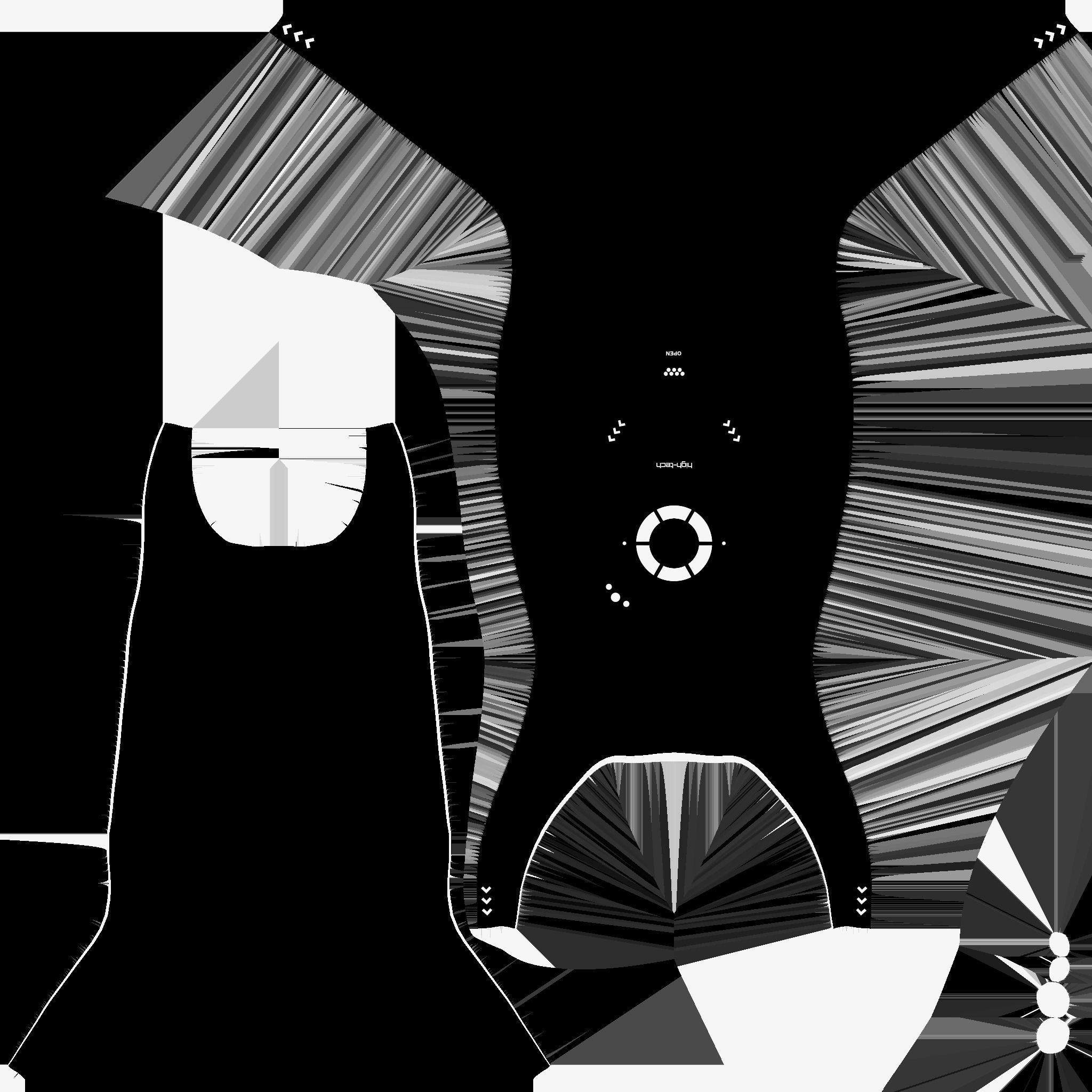 SciFi Backpack G10 Aluminum - Fashion Character Design Low-poly 3D model_23