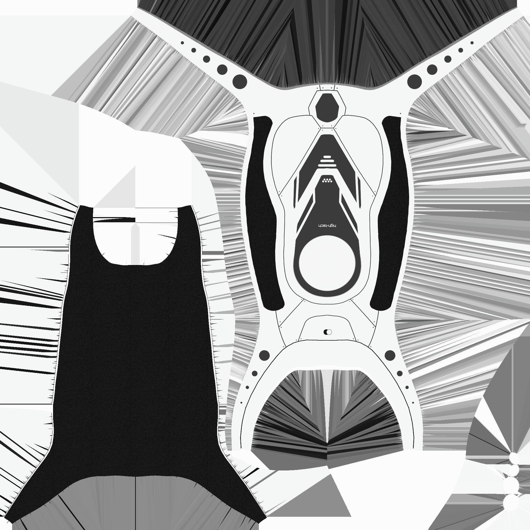 SciFi Backpack G10 Aluminum - Fashion Character Design Low-poly 3D model_22