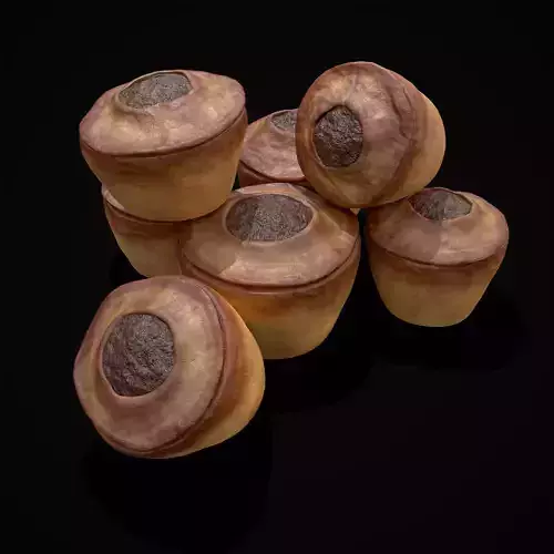 Classic Medieval Mince Meat Pies Low-poly 3D model