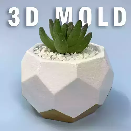 Geometric planter mold - 3D pot printing