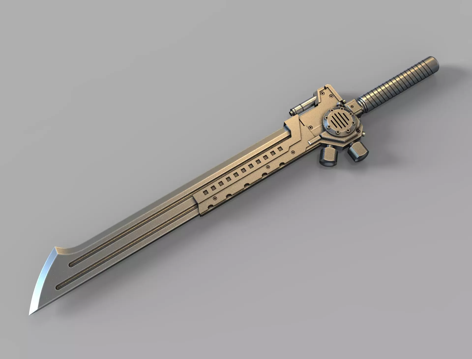 sword steampunk  3D print model 3D print model_0