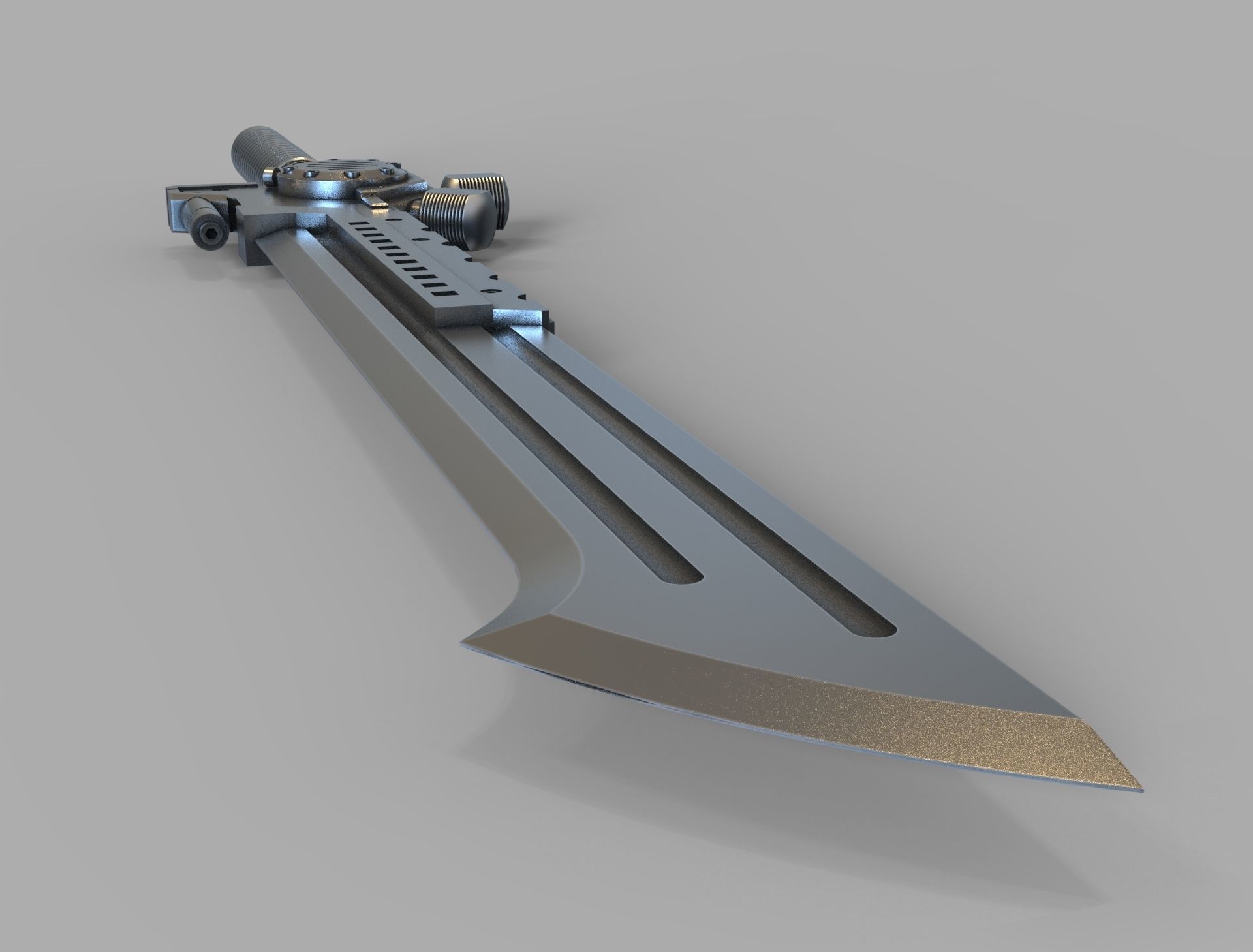 sword steampunk  3D print model 3D print model_4