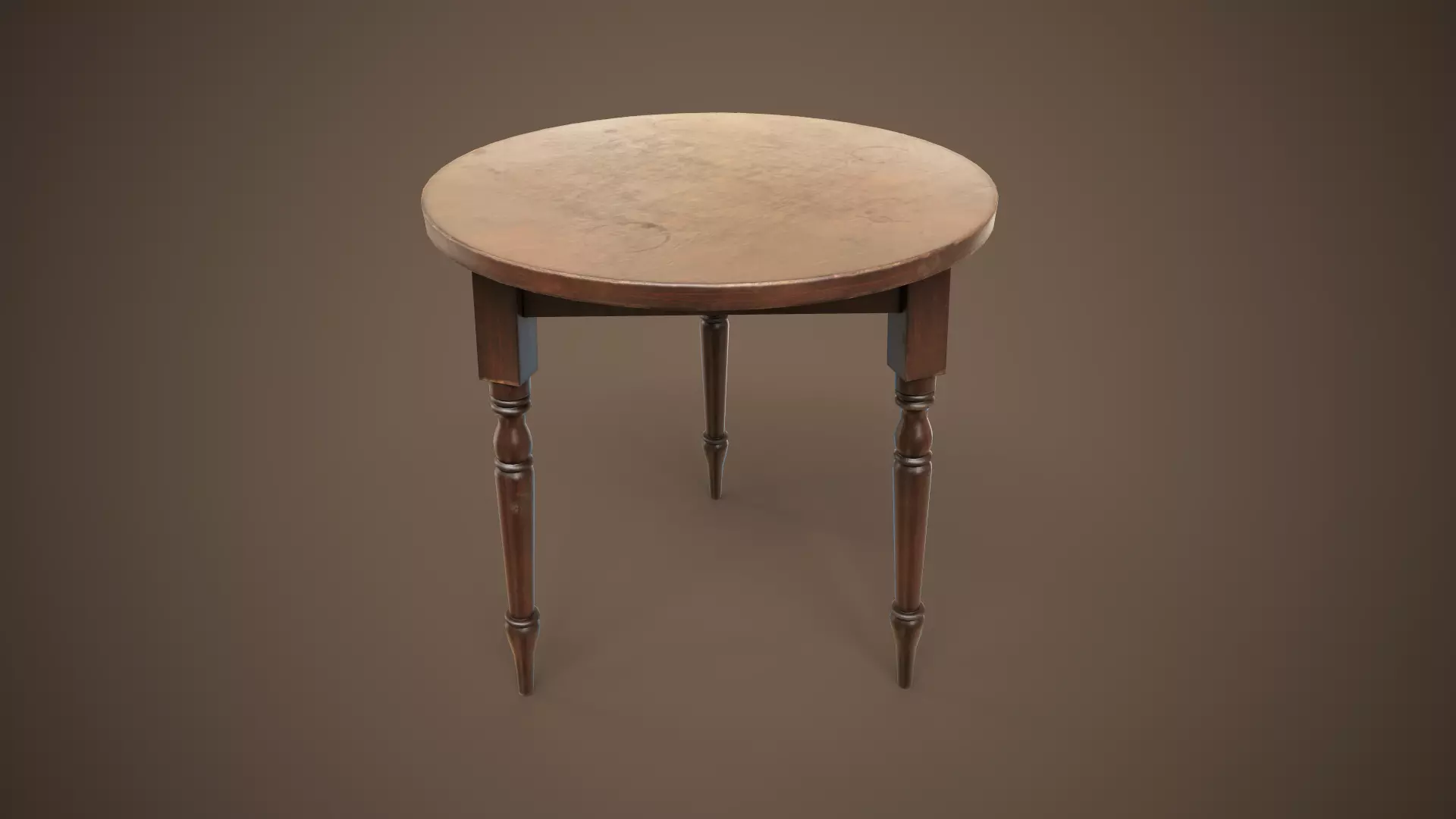 Vintage victorian round table Low-poly 3D model