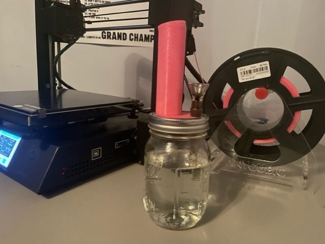 Bong for Mason Jar 3D print model_2
