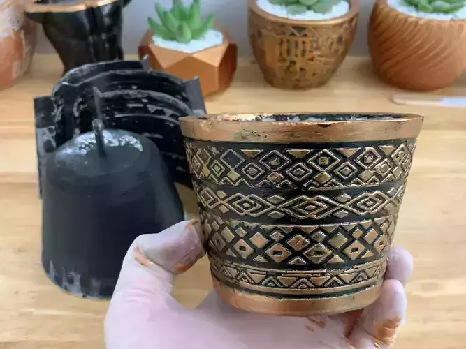 3D printed mold Boho Pot - reuseable mould