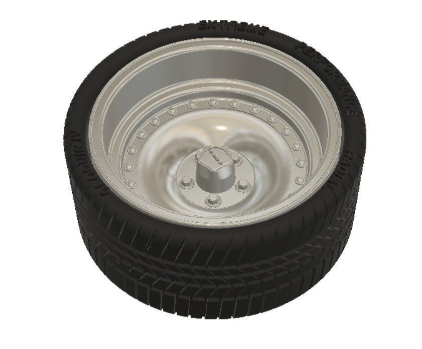 AR Outlaw Wheels with Tires and Brakes for 3D Printing 3D print model_22