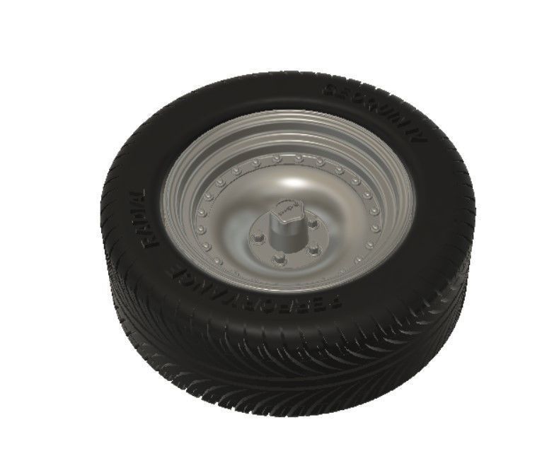 AR Outlaw Wheels with Tires and Brakes for 3D Printing 3D print model_9