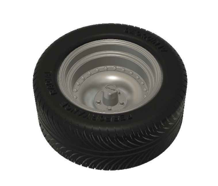 AR Outlaw Wheels with Tires and Brakes for 3D Printing 3D print model_14