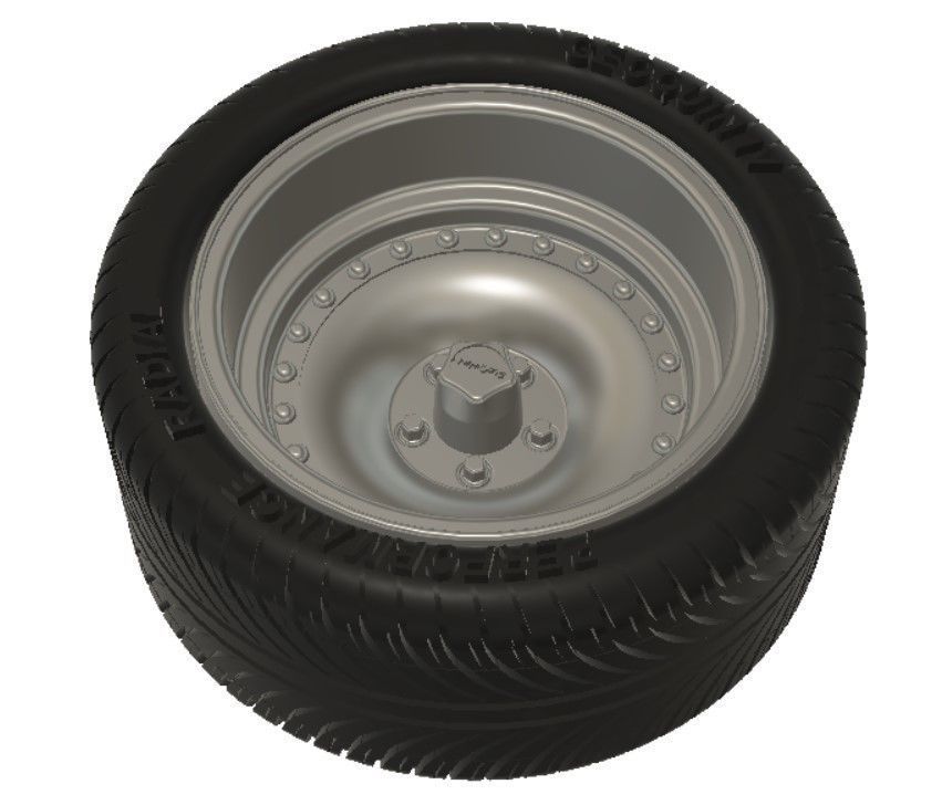 AR Outlaw Wheels with Tires and Brakes for 3D Printing 3D print model_18