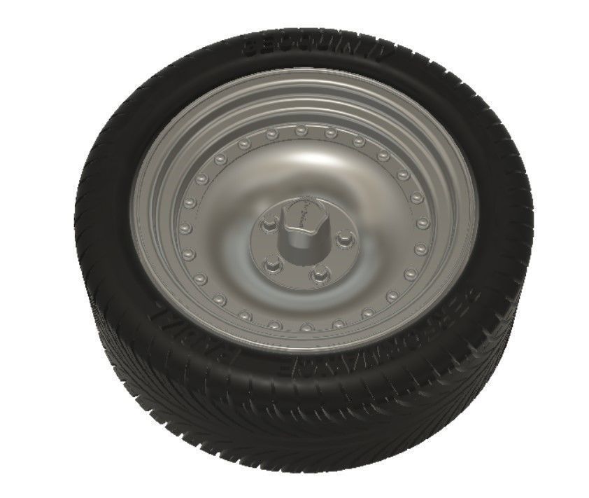AR Outlaw Wheels with Tires and Brakes for 3D Printing 3D print model_15
