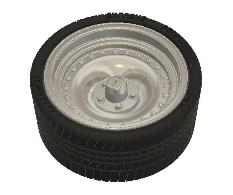 AR Outlaw Wheels with Tires and Brakes for 3D Printing 3D print model_21