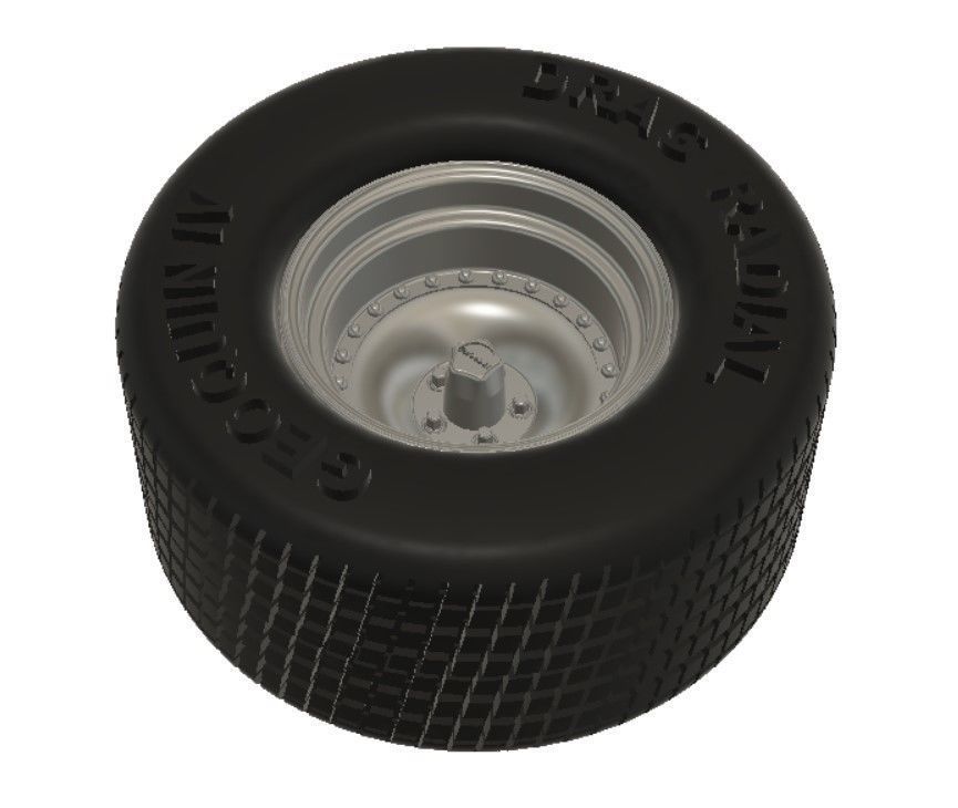 AR Outlaw Wheels with Tires and Brakes for 3D Printing 3D print model_8