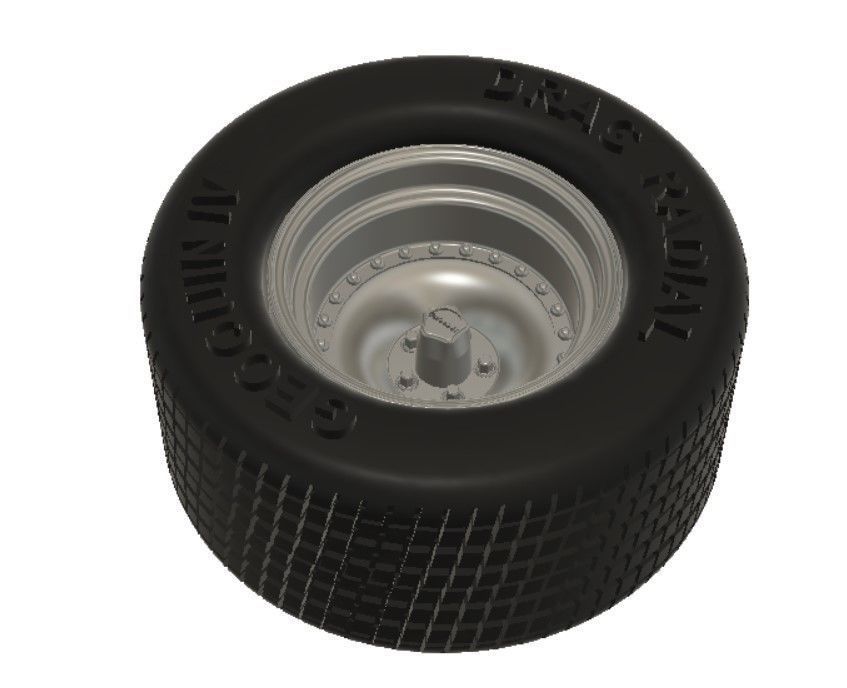 AR Outlaw Wheels with Tires and Brakes for 3D Printing 3D print model_5