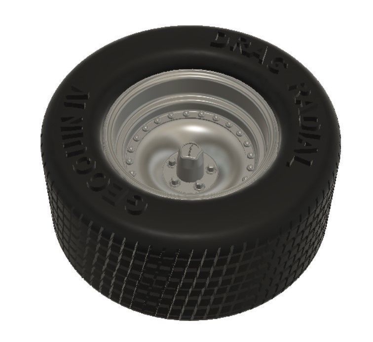 AR Outlaw Wheels with Tires and Brakes for 3D Printing 3D print model_4