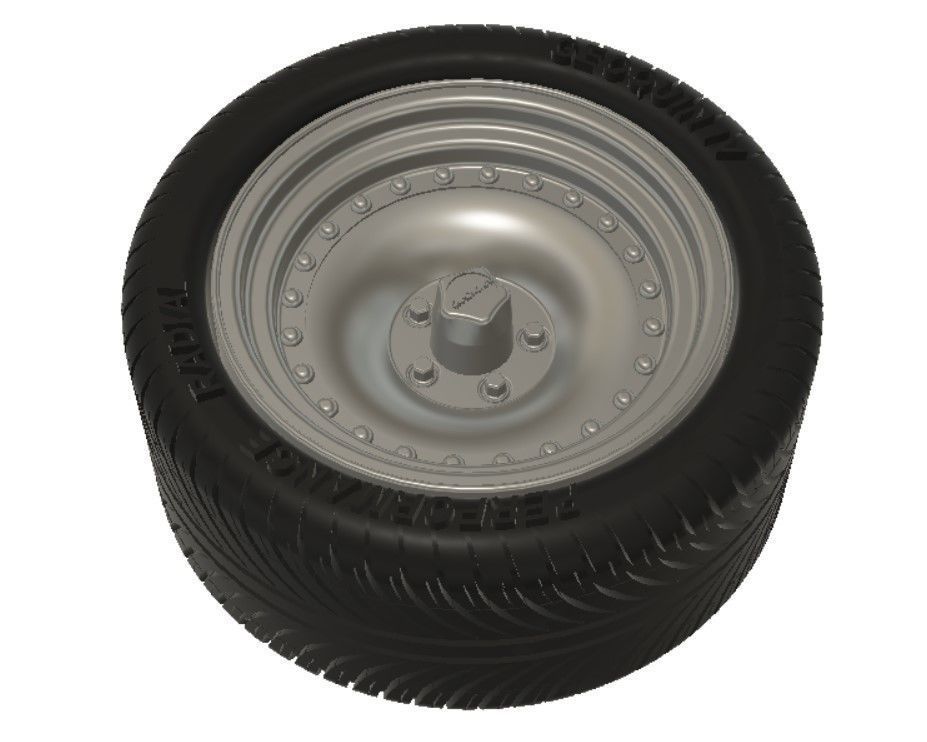 AR Outlaw Wheels with Tires and Brakes for 3D Printing 3D print model_16