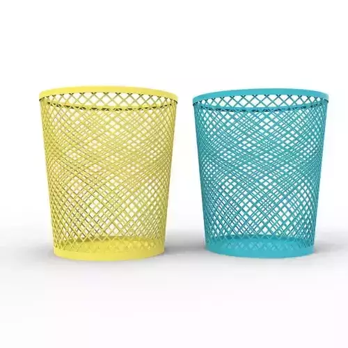 Wire mesh waste basket