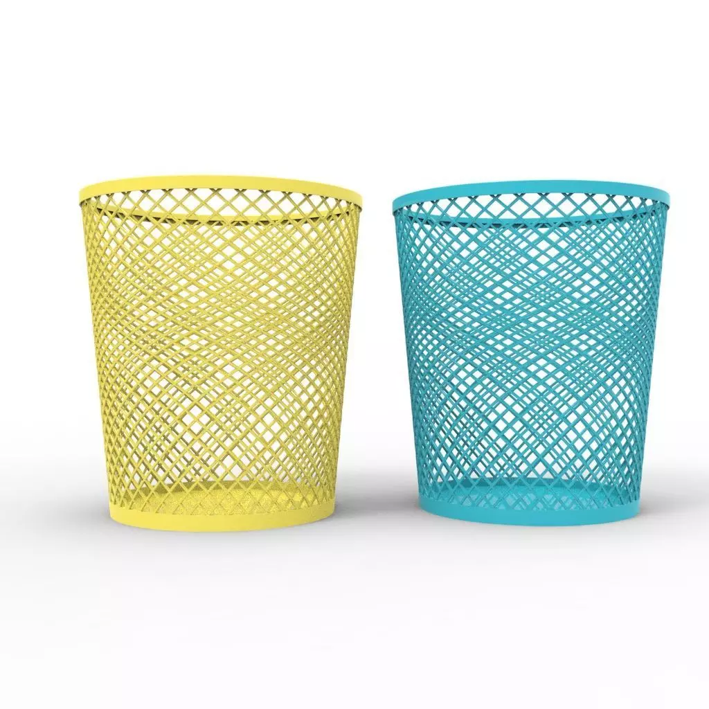 Wire mesh waste basket 3D model