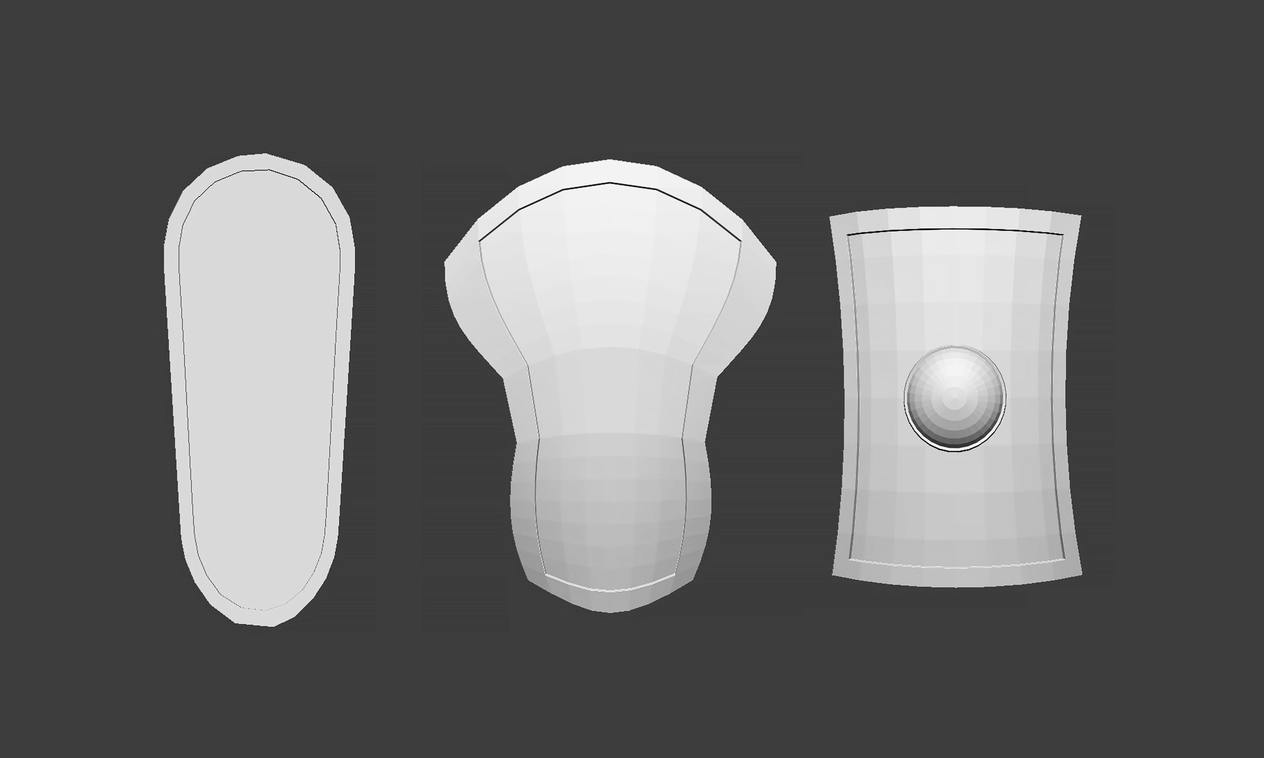 30 Low poly medieval fantasy shield base mesh shapes IMM brush 3D model_5