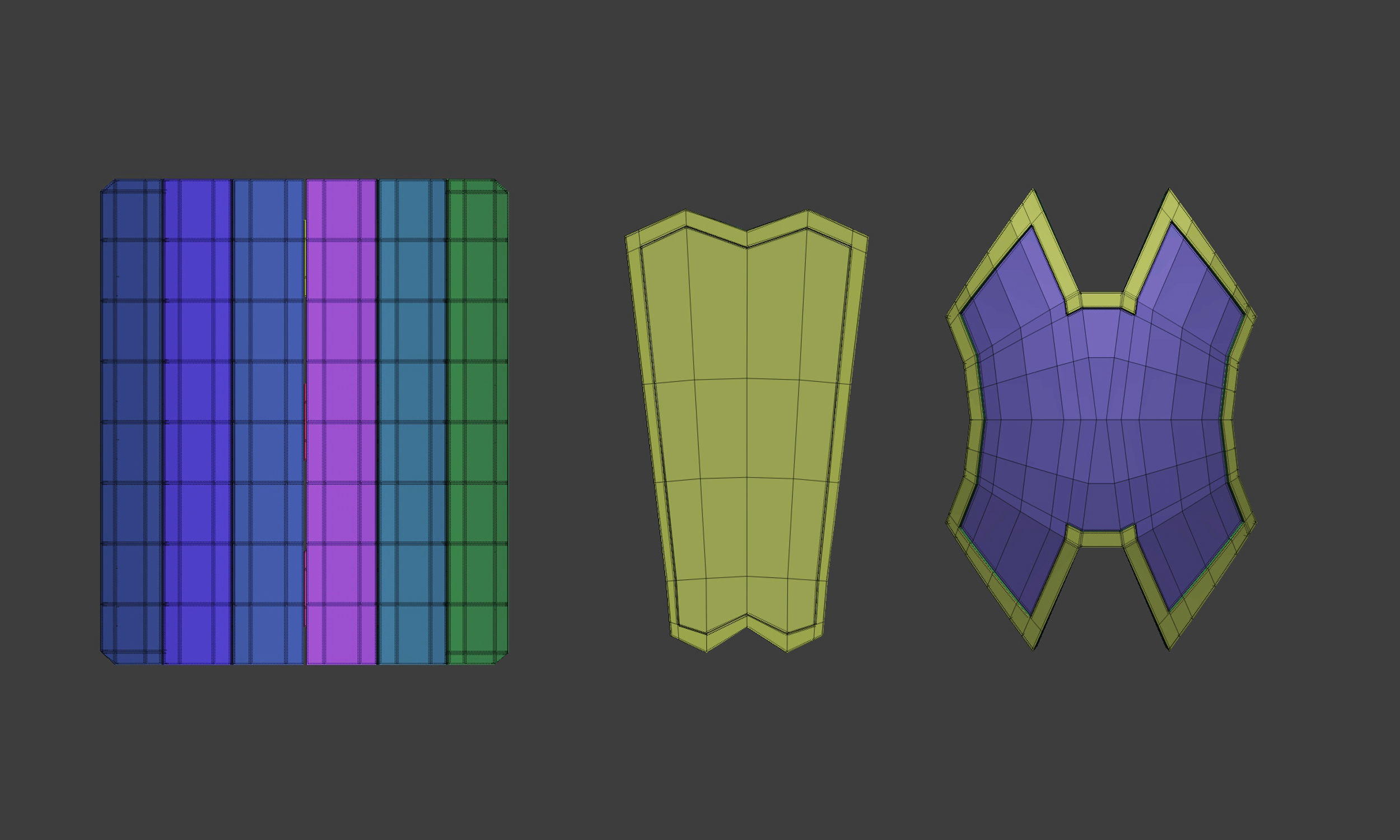 30 Low poly medieval fantasy shield base mesh shapes IMM brush 3D model_20