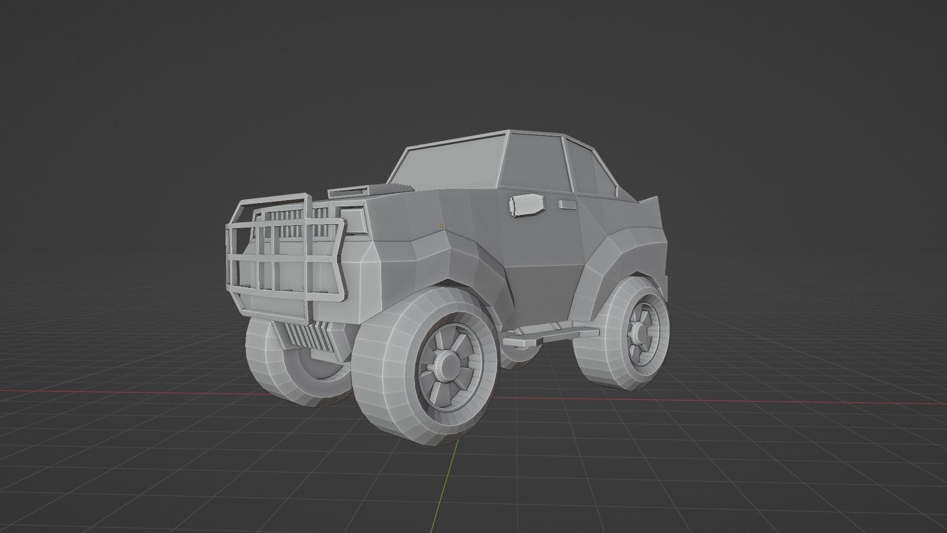 Stylized SUV Car - Low Poly Vehicle Game Asset 3D Model Low-poly 3D model_3