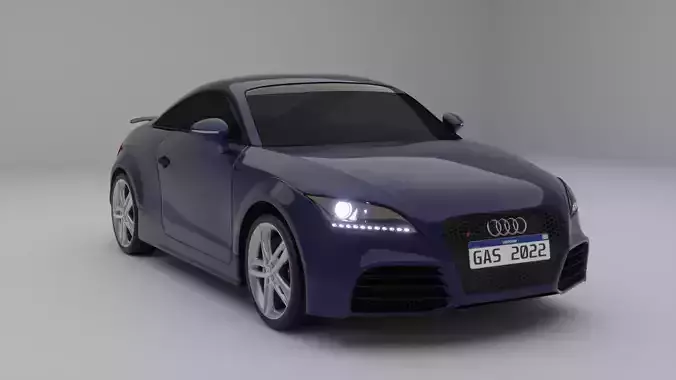 Audi TT RS lowpoly blender model Low-poly 3D model