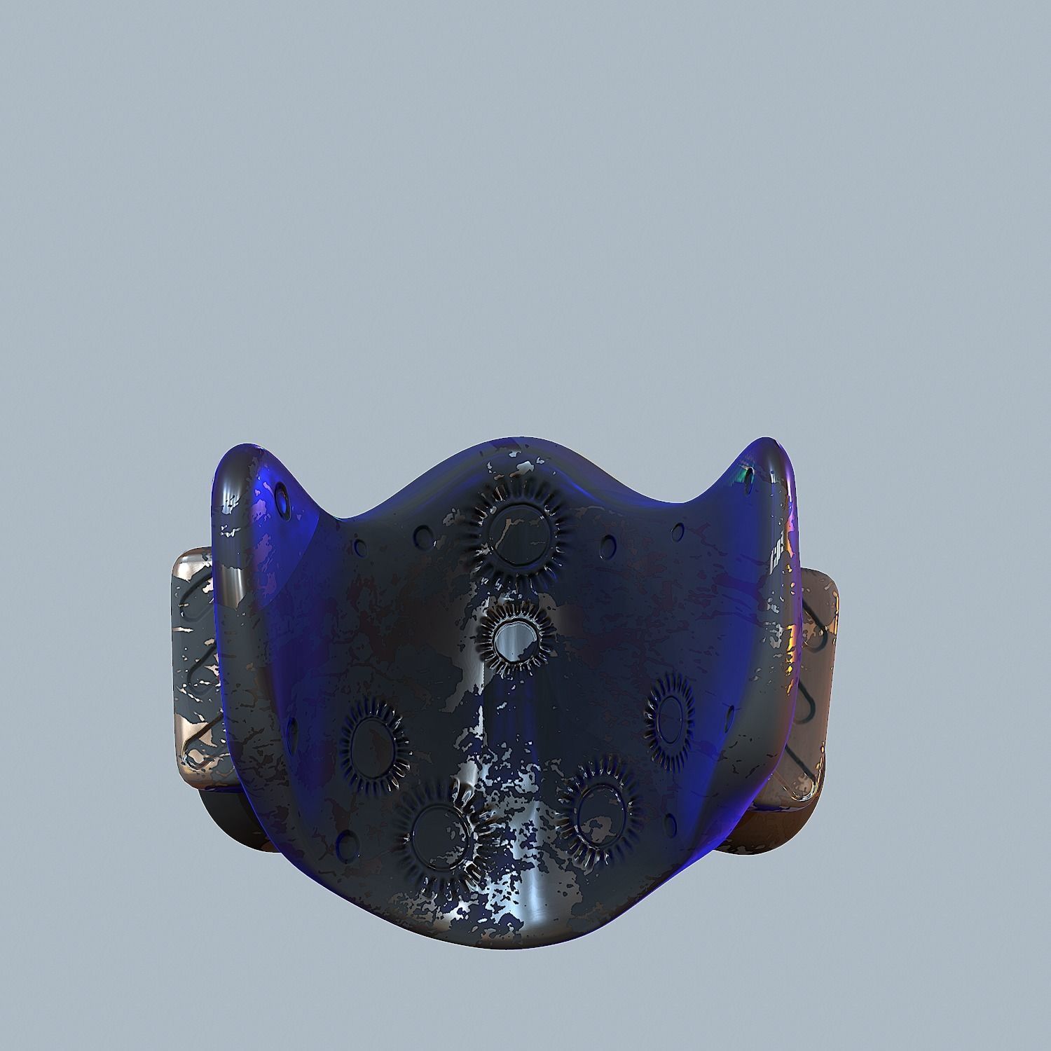 Gas mask helmet 3d model scifi Low-poly Low-poly 3D model Low-poly 3D model_5