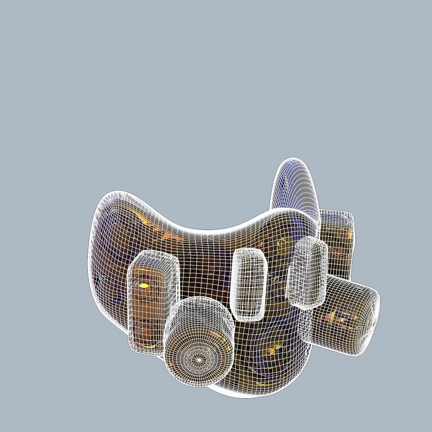 Gas mask helmet 3d model scifi Low-poly Low-poly 3D model Low-poly 3D model_7