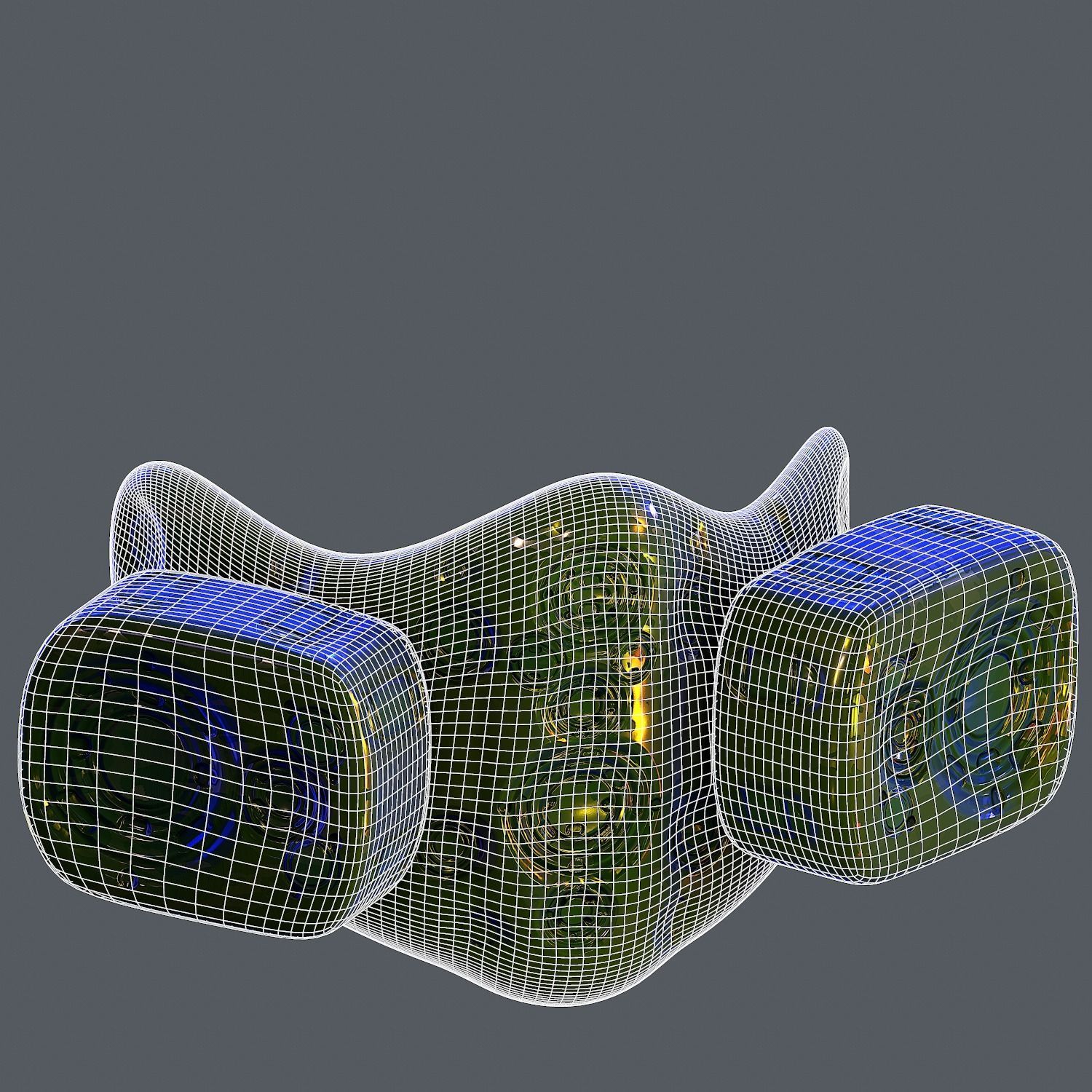 Gas mask helmet 3d model scifi Low-poly Low-poly 3D model Low-poly 3D model_8