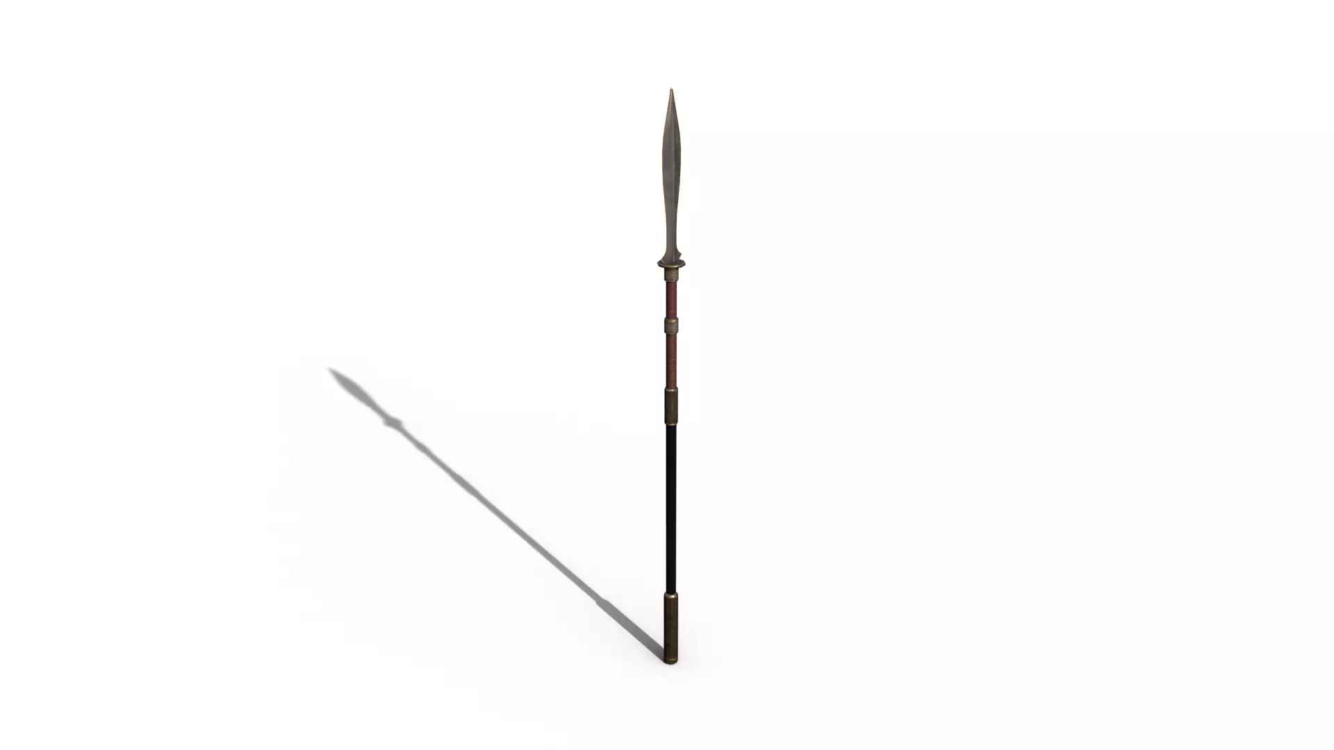 Spear sword Free low-poly 3D model_0