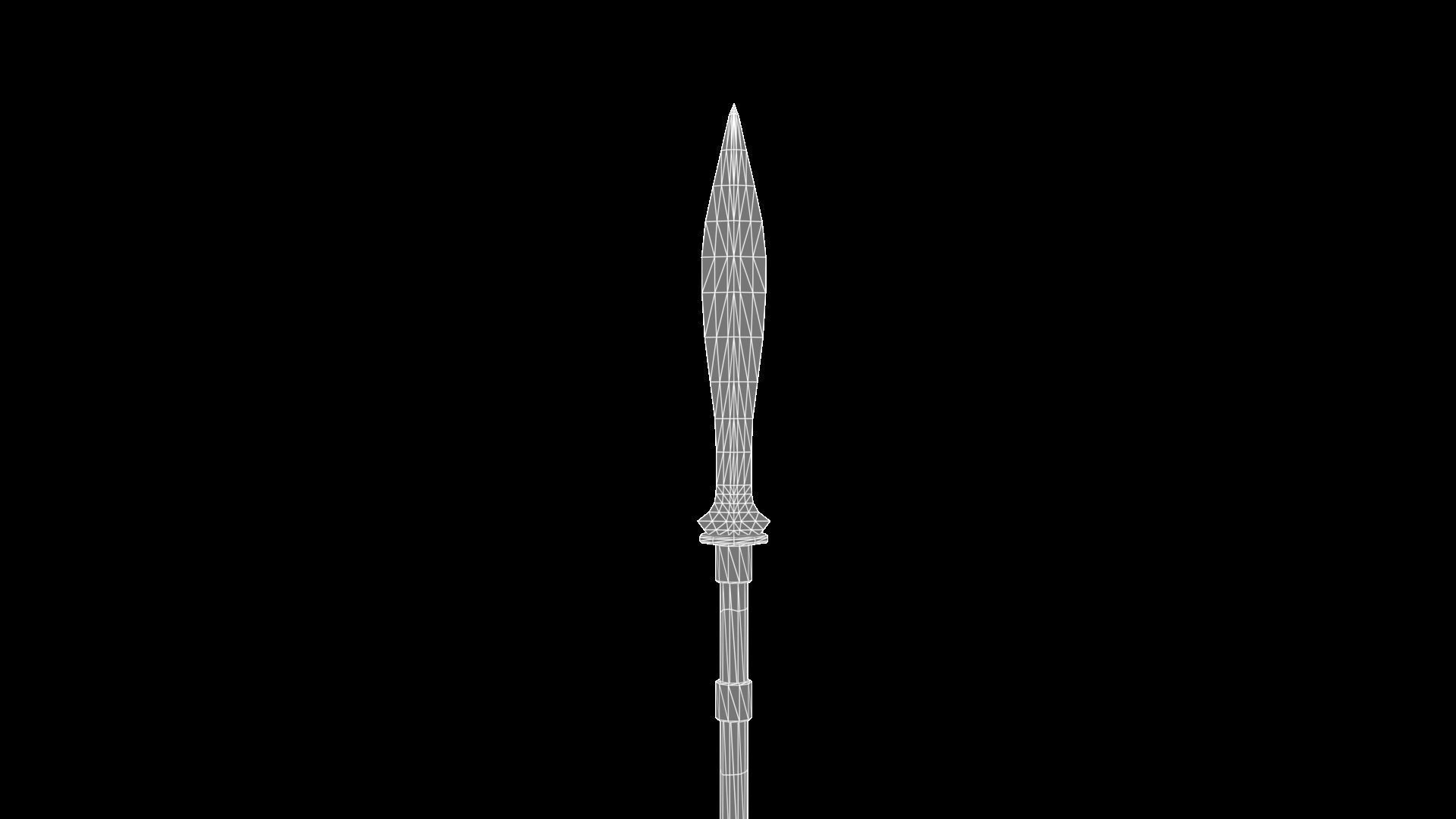 Spear sword Free low-poly 3D model_6