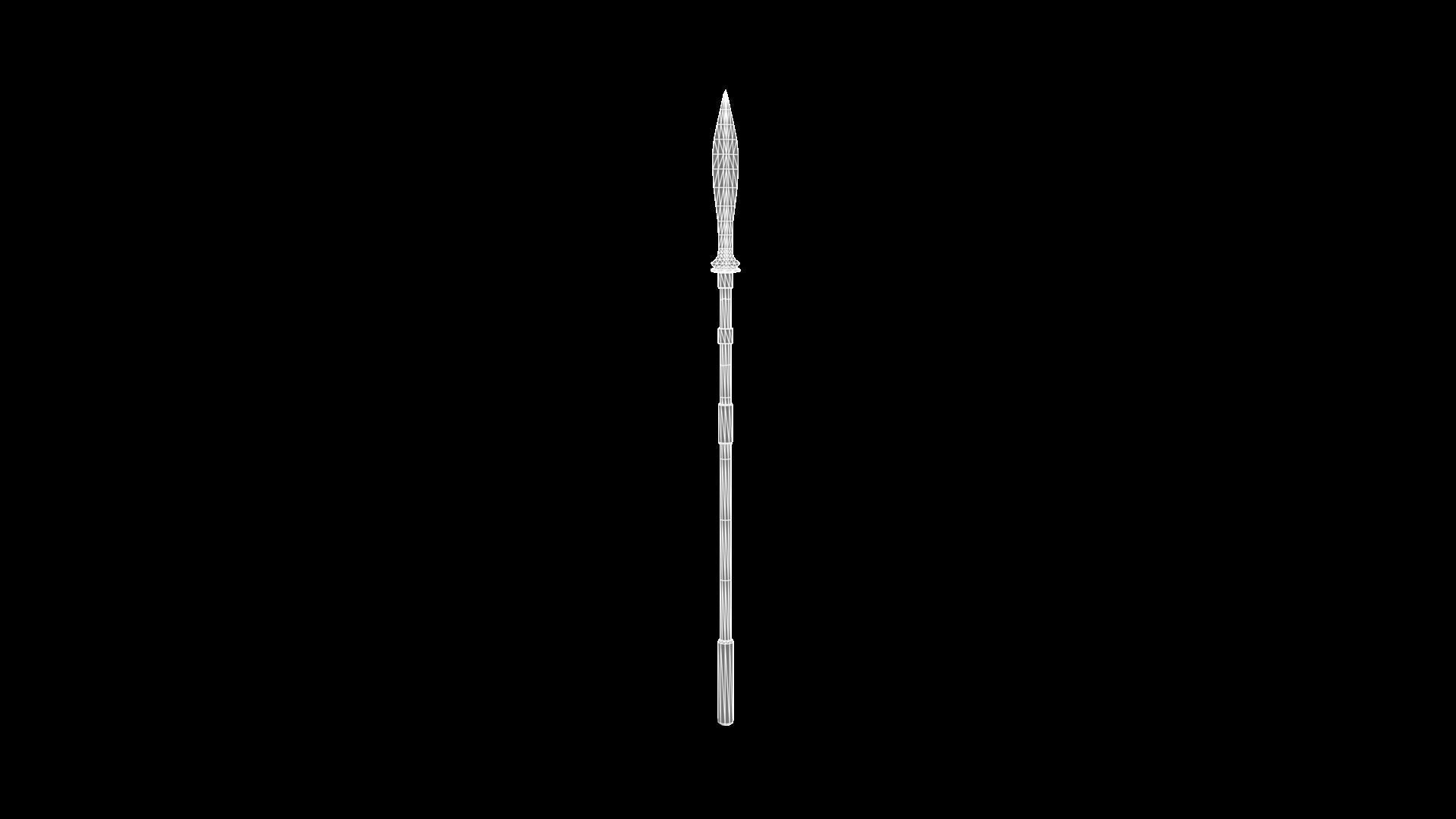 Spear sword Free low-poly 3D model_5