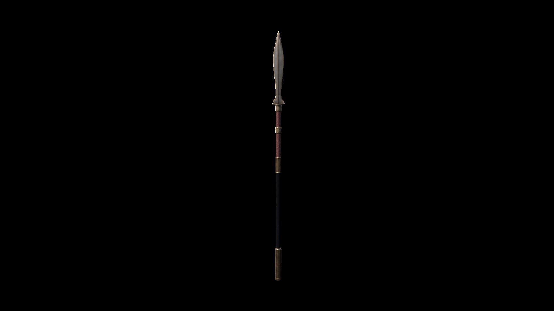 Spear sword Free low-poly 3D model_1