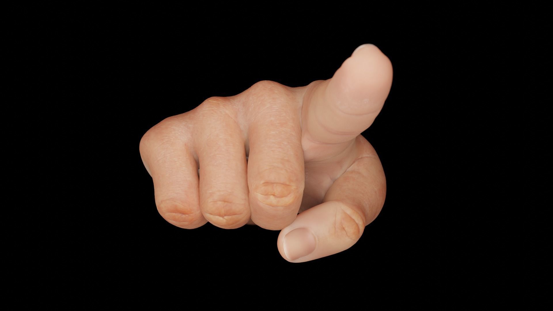 Right Hand Rigged Low-poly 3D model_5